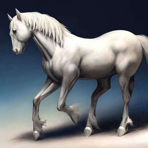 Image similar to a fantastical translucent!!! small horse made of water and foam, ethereal, noble, radiant, hyperalism, scottish folklore, digital painting, artstation, concept art, smooth, 8 k frostbite 3 engine, ultra detailed, art by artgerm and greg rutkowski and magali villeneuve