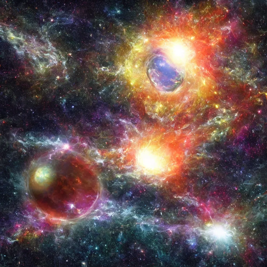 Image similar to the universe being born in a giant explosion