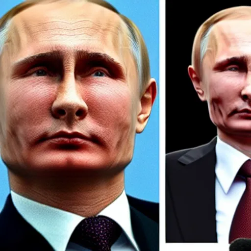 Image similar to putin teams up with a mysterious teenage putin