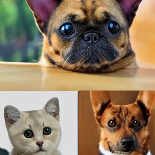 Image similar to new species that look like 5 0 % cat and 5 0 % dog