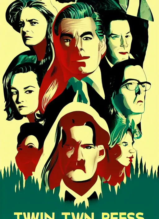 Image similar to twin peaks movie poster art by brian k. vaughan