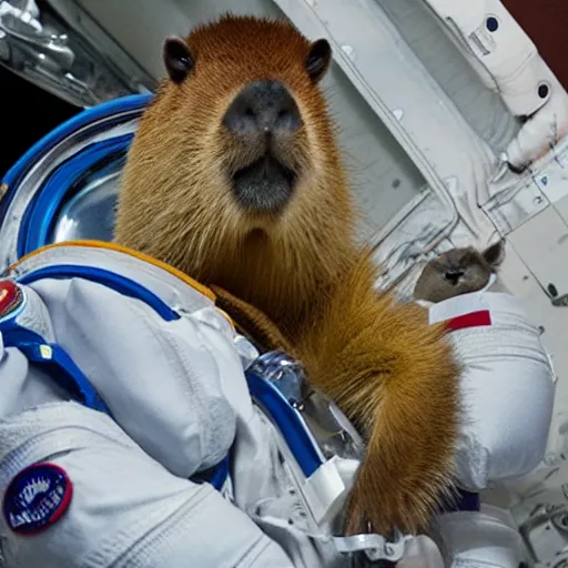 Prompt: capybara as an astronaut