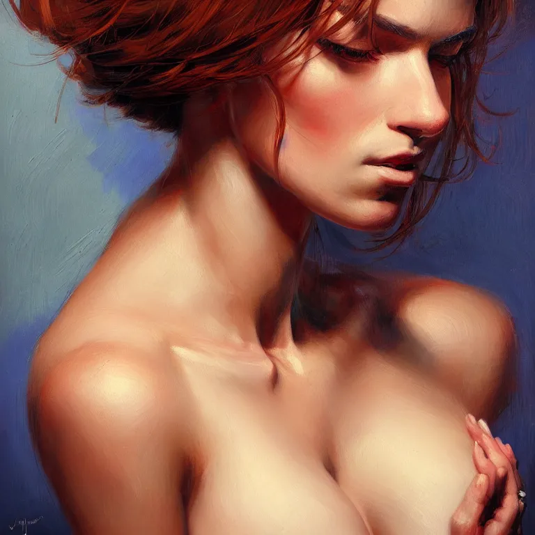 Image similar to a beautiful masterpiece painting of a woman by juan gimenez, award winning, trending on artstation,