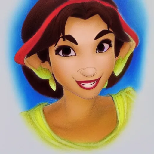 Image similar to realistic portrait of jasmine from Disney's Aladdin