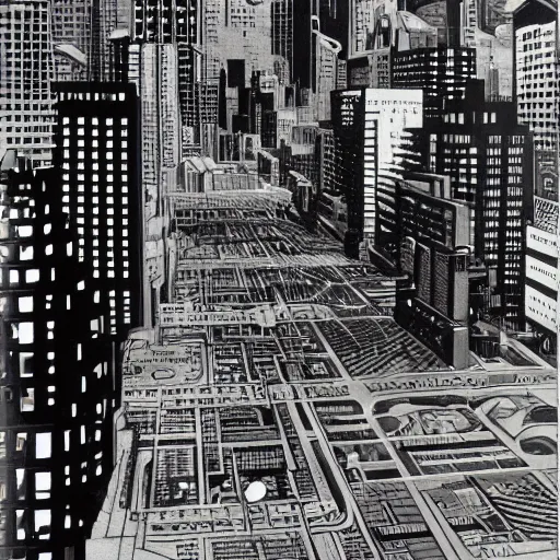 Image similar to a future city as imagine by issac asimov