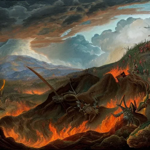 Image similar to Hell and Heaven landscape