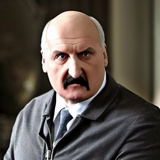 Prompt: Alexander Lukashenko as Gru from Despicable Me, cinematic still