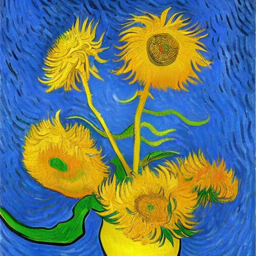 Image similar to a beautiful flower by vincent van gogh, digital art, trending on artstation