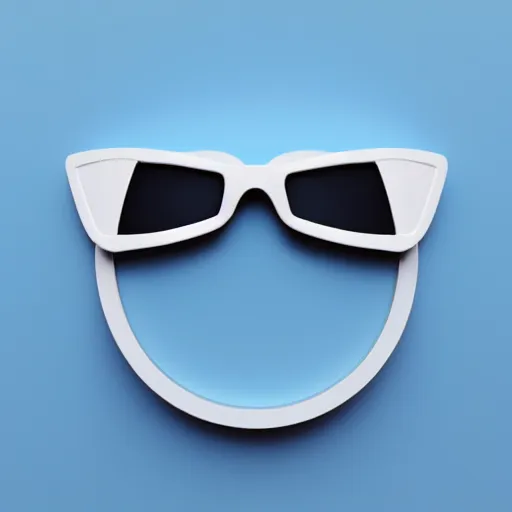 Prompt: low poly 3 d render of a lemon wearing sunglasses and smiling, white background
