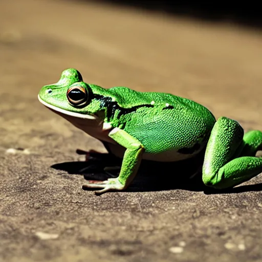 Image similar to a photo of a frog with a wingsuit