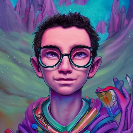 Image similar to a four eyed character ,colorful, digital art, fantasy, magic, trending on artstation, ultra detailed, professional illustration by Walt Disney