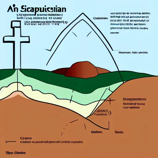 Prompt: a simple geological cross-section