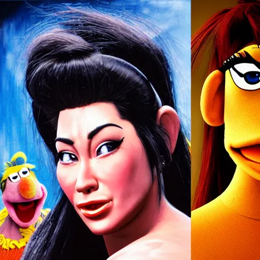 Prompt: ultra realistic janice from the muppets as chun li from street fighter, portrait by frank frazetta, simon bisley, brom, 4 k, ultra realistic, detailed focused