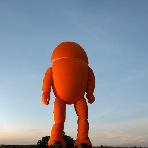 Image similar to giant orange humanoid