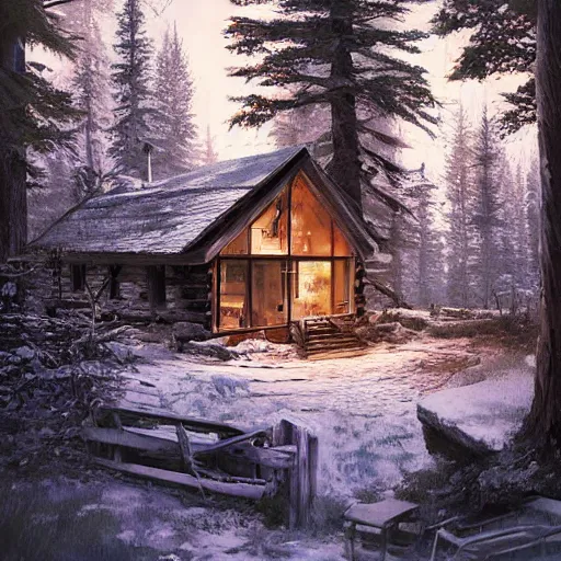 Image similar to a cabin in the woods by Klaus Wittmann