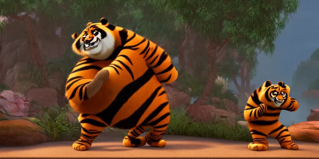 Image similar to a tiger character in