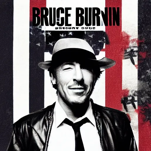 Prompt: album cover of Bruce Springsteen Born In The Usa in the style of Pixar
