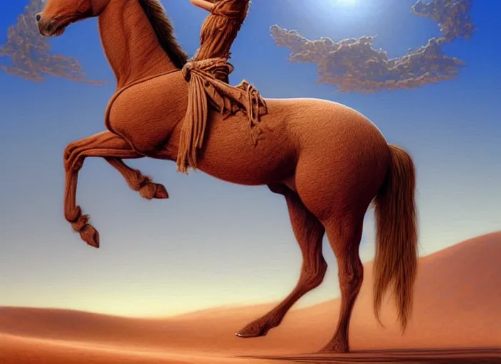 Image similar to horse standing in desert, intricate, elegant, highly detailed animal, digital painting, artstation, concept art, smooth, sharp focus, illustration, art by artgerm, bob eggleton, michael whelan, stephen hickman, richard corben, wayne barlowe, trending on artstation and greg rutkowski and alphonse mucha, 8 k