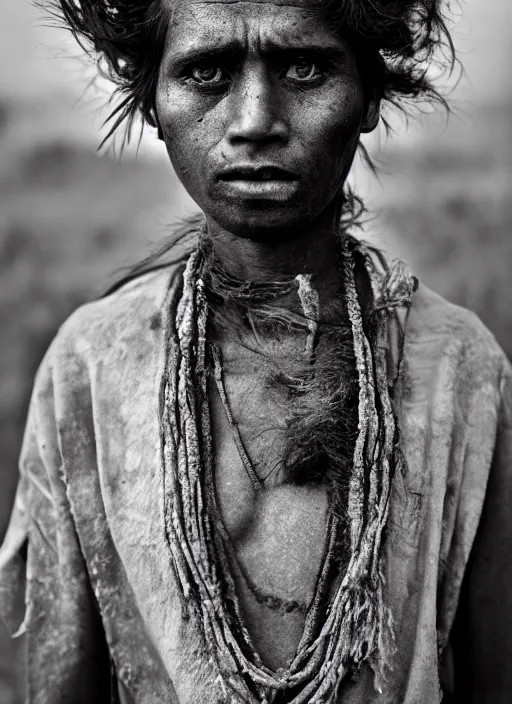 Prompt: Award winning Editorial photo of a Native Nauruans with incredible hair and beautiful hyper-detailed eyes wearing traditional garb by Lee Jeffries, 85mm ND 5, perfect lighting, gelatin silver process