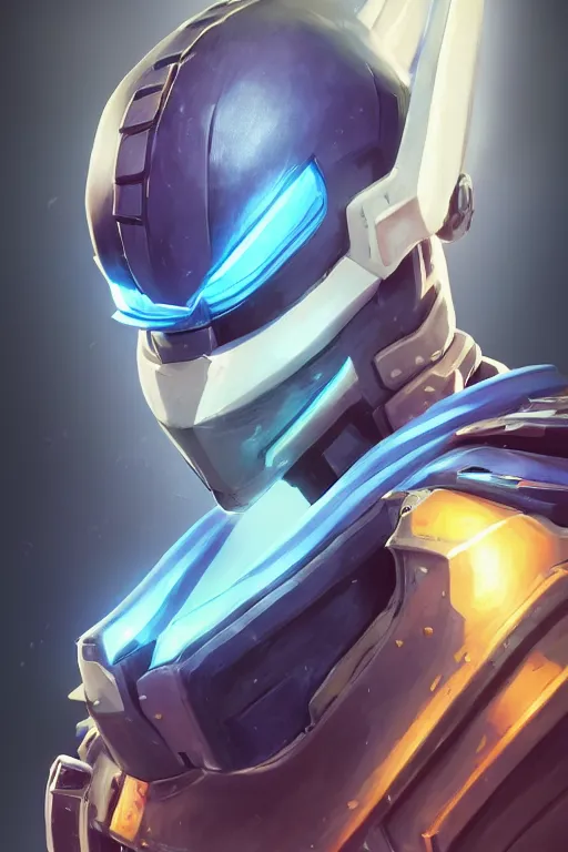 Image similar to epic mask helmet robot ninja portrait stylized as fornite style game design fanart by concept artist gervasio canda, behance hd by jesper ejsing, by rhads, makoto shinkai and lois van baarle, ilya kuvshinov, rossdraws global illumination radiating a glowing aura global illumination ray tracing hdr render in unreal engine 5