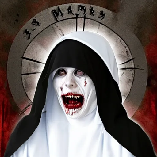 Image similar to sister mary clarence as the nun horror zombie ( no gore )