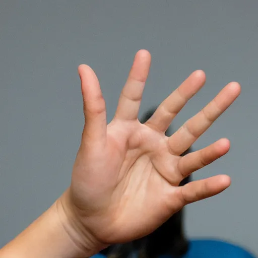 Image similar to a perfectly normal human hand with exactly 5 fingers, no more, no less