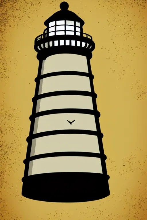 Prompt: minimalist boho style art of a lighthouse, illustration, vector art