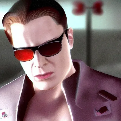 Image similar to albert wesker chewing bubble gum