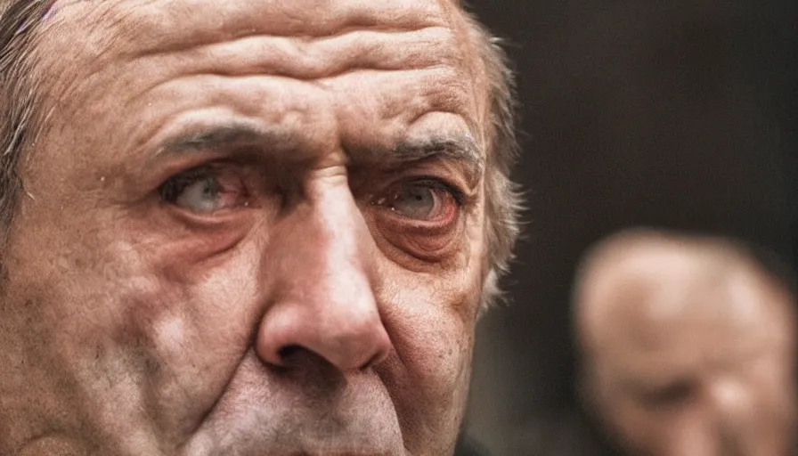 Prompt: hyper-realistic and anamorphic 2010s movie still close-up portrait of a sovietic general, by Paolo Sorrentino, Leica SL2 50mm, beautiful color, high quality, high textured, detailed face