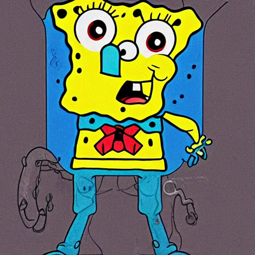 Image similar to Spongebob by Giger