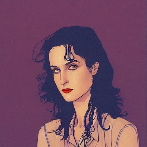 Prompt: “ winona ryder retro minimalist portrait by jean giraud, moebius, sharp, smooth face, comic!!!, 8 k ”