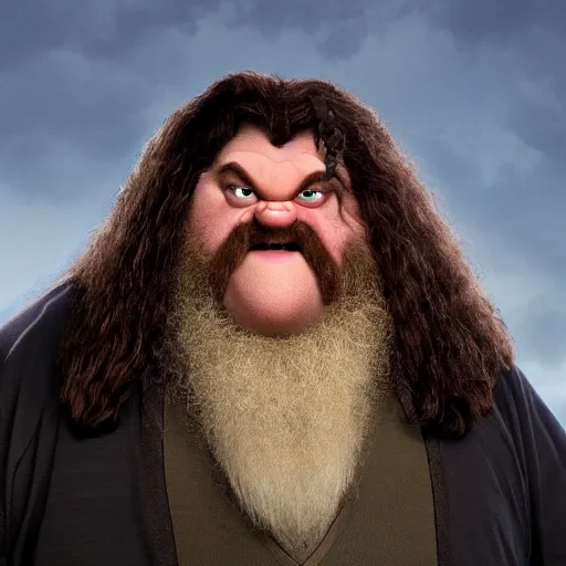 Image similar to Hagrid from Harry Potter as seen in Disney Pixar's Up (2009)