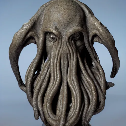 Prompt: a bust of cthulhu