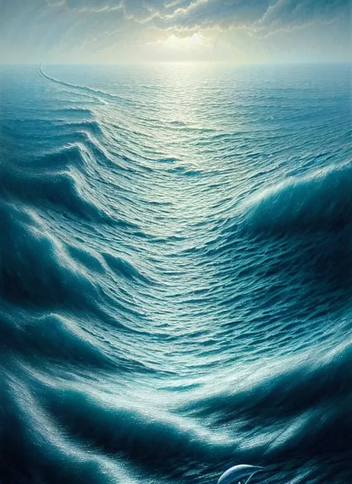 Image similar to A hyper-detailed 3d render like a Oil painting of the Ocean’s dream of the Upward Spiral, Surreal Concept Art!!!!!!, lifelike, photorealistic, digital painting, aesthetic, smooth, sharp focus, Artstation HD, by Greg Rutkowski, Chris Tulloch McCabe, Valentina Remenar and Asher Duran,