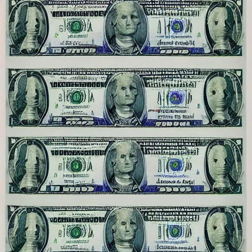 Prompt: donald trump, on the new dollar bill