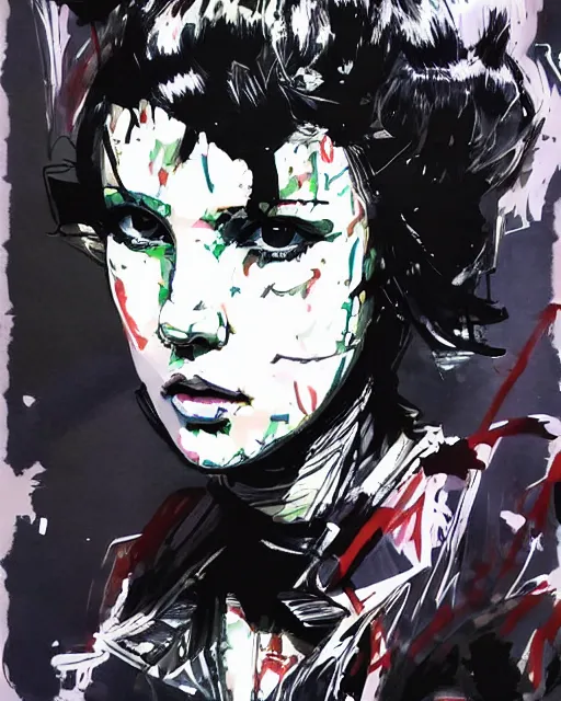 Image similar to millie bobby brown by yoji shinkawa