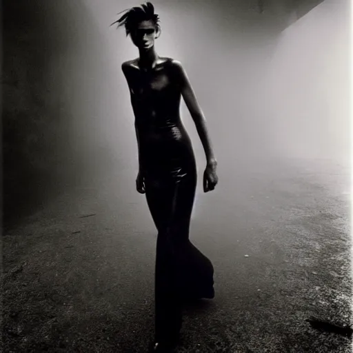 Image similar to supermodel in silent hill, steven meisel photography