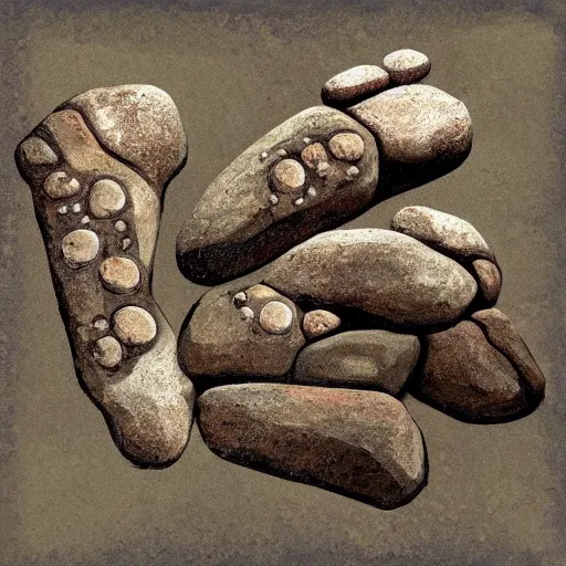 Image similar to rock art, concept art