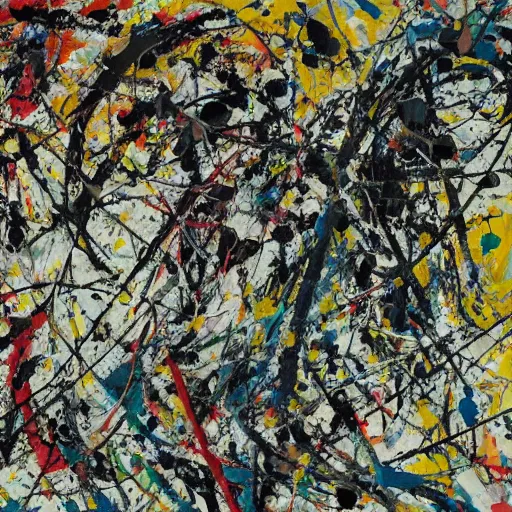 Image similar to a abstract painting quarrel lovers by jackson pollock