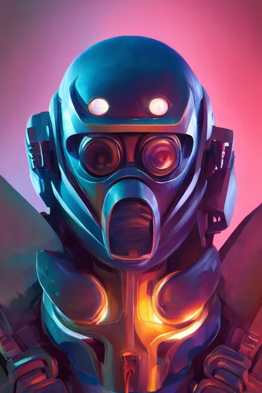 Image similar to epic mask helmet robot ninja portrait stylized as fornite style game design fanart by concept artist gervasio canda, behance hd by jesper ejsing, by rhads, makoto shinkai and lois van baarle, ilya kuvshinov, rossdraws global illumination radiating a glowing aura global illumination ray tracing hdr render in unreal engine 5