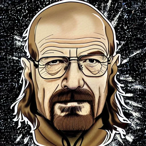 Prompt: Walter White as a hippie.