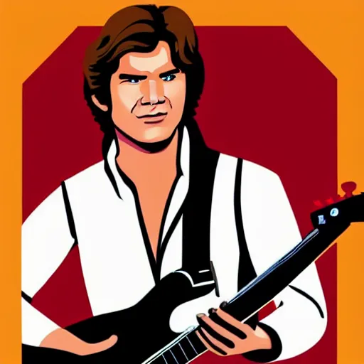 Image similar to Han Solo doing a guitar solo