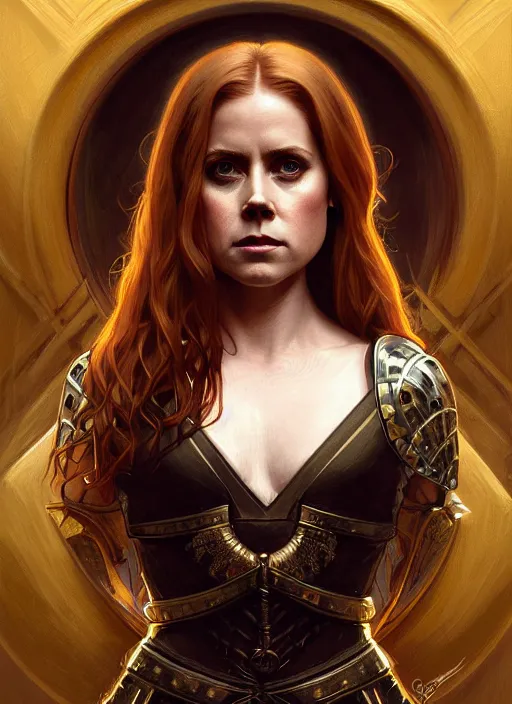 Image similar to symmetry!! portrait of amy adams as a knight, horror, fashion, dark!! intricate, elegant, highly detailed, digital painting, artstation, concept art, smooth, sharp focus, illustration, art by artgerm and greg rutkowski and alphonse mucha