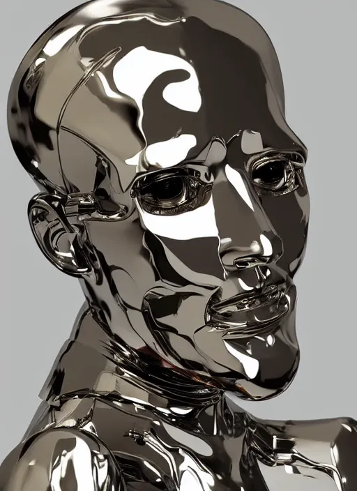 Image similar to portrait of a futuristic bone ceramic humanoid robot Spanish prince with a handsome face wearing a metallic skull mask and muscular body reclining, macho, piroca, dotado, guapo, matte surface, trending on cgsociety