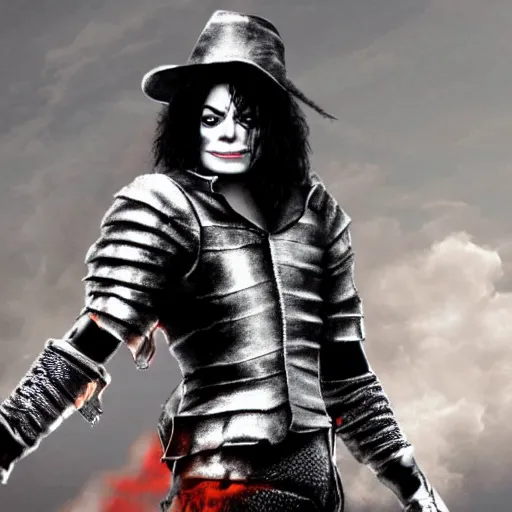 Prompt: michael jackson in dark souls