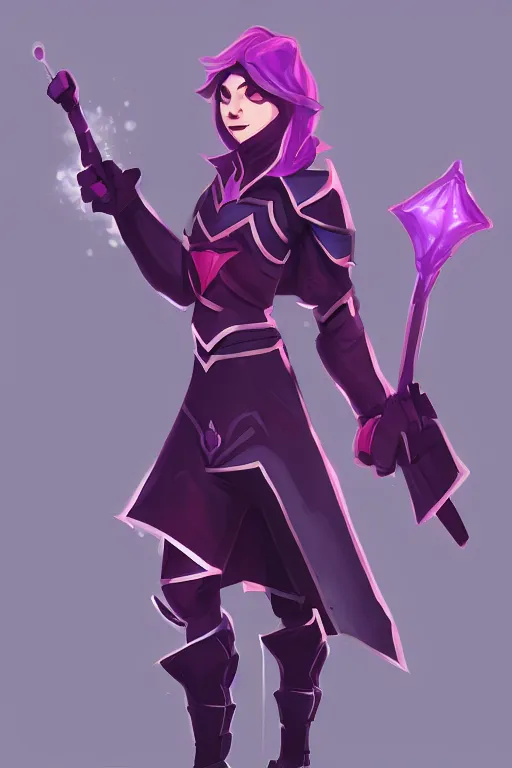 Prompt: malzahar minimalist arcane league of legends wild rift hero champions tank support marksman mage fighter assassin, design by lois van baarle by sung choi by john kirby