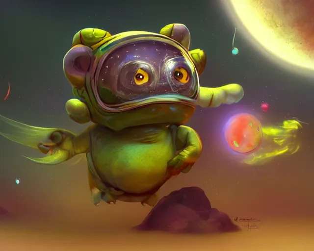 Image similar to 3D Fantasy Cute and adorable alien piggy in space, bright stars, Smooth 3D Illustration, soft render, Servando Lupini, Daniil Kudriavtsev, handpaint texture, Blender, 3DCoat