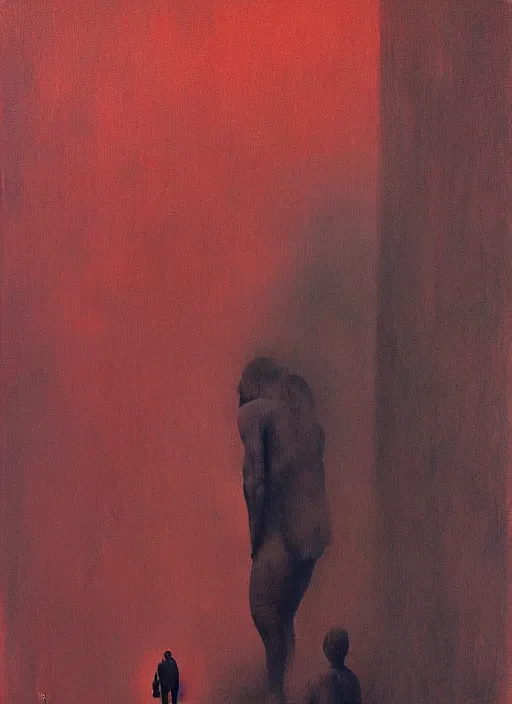 Image similar to Painting in a style of Beksinski featuring Vladimir Putin