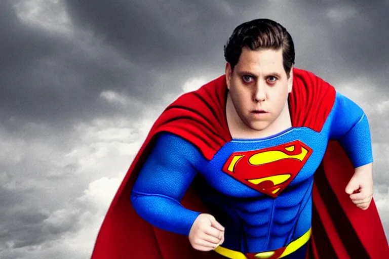 Image similar to jonah hill as superman