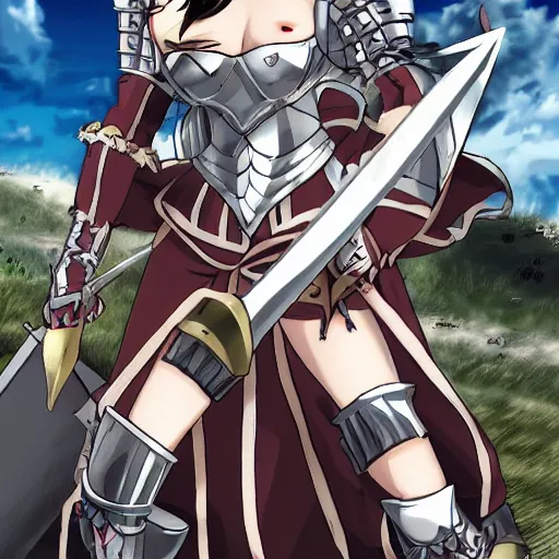 anime female knight armor